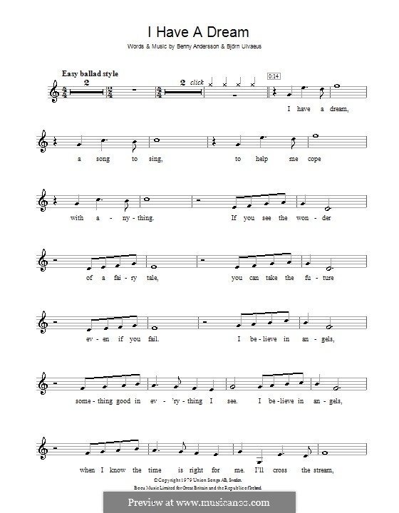 I Have a Dream (ABBA): Для скрипки by Benny Andersson, Björn Ulvaeus