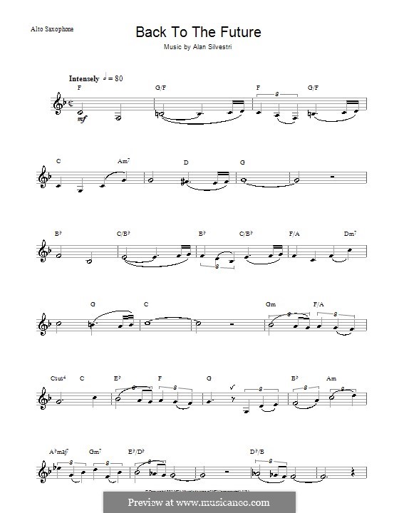 Back to the Future (Theme): Для альтового саксофона by Alan Silvestri