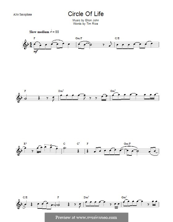 Instrumental version: Для альтового саксофона by Elton John