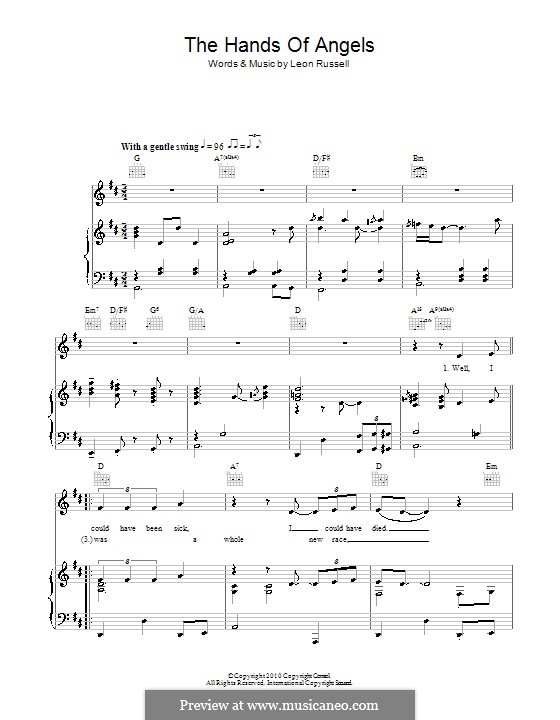 In the Hands of Angels: Для голоса и фортепиано (или гитары) by Leon Russell