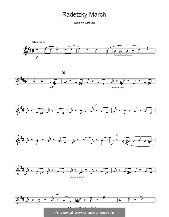 Марш Радецкого, Op.228: Для кларнета by Иоганн Штраус (отец)