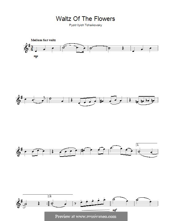 No.8 Вальс цветов: Для флейты by Петр Чайковский