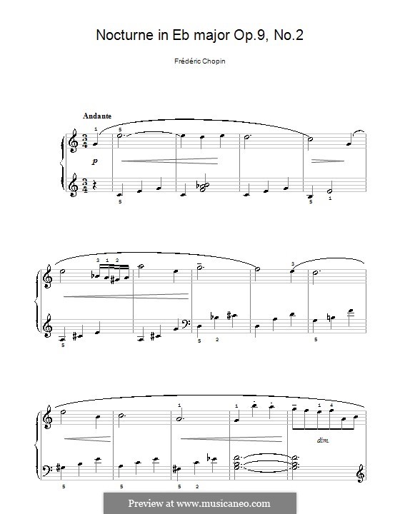 No.2 ми-бемоль мажор: Для начинающего пианиста (до мажор) by Фредерик Шопен