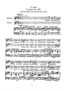Barmherziges Herze der ewigen Liebe, BWV 185: Клавир с вокальной партией by Иоганн Себастьян Бах