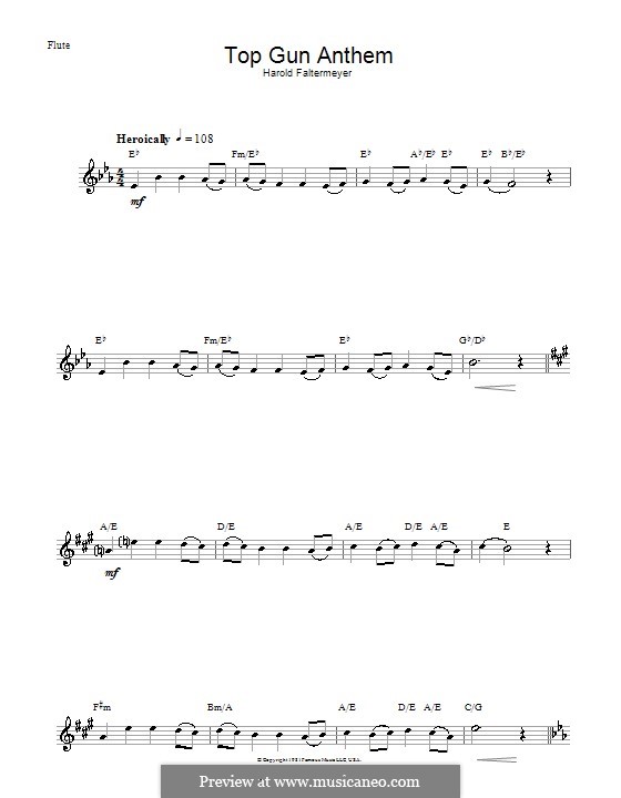 Top Gun (Anthem): Для флейты by Harold Faltermeyer