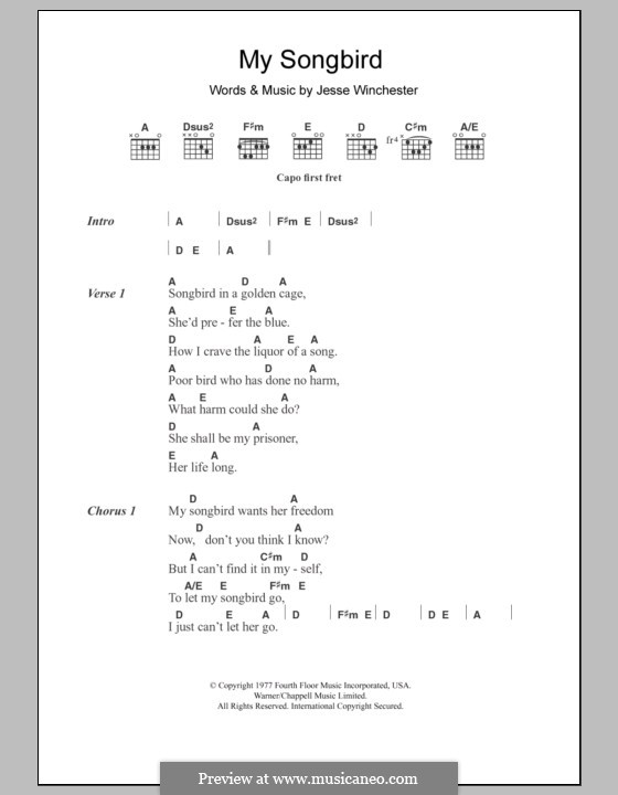 My Songbird: Текст, аккорды by Emmylou Harris