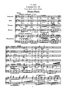 Радуйтесь, спасённые народы, BWV 30: Аранжировка для голосов и фортепиано by Иоганн Себастьян Бах