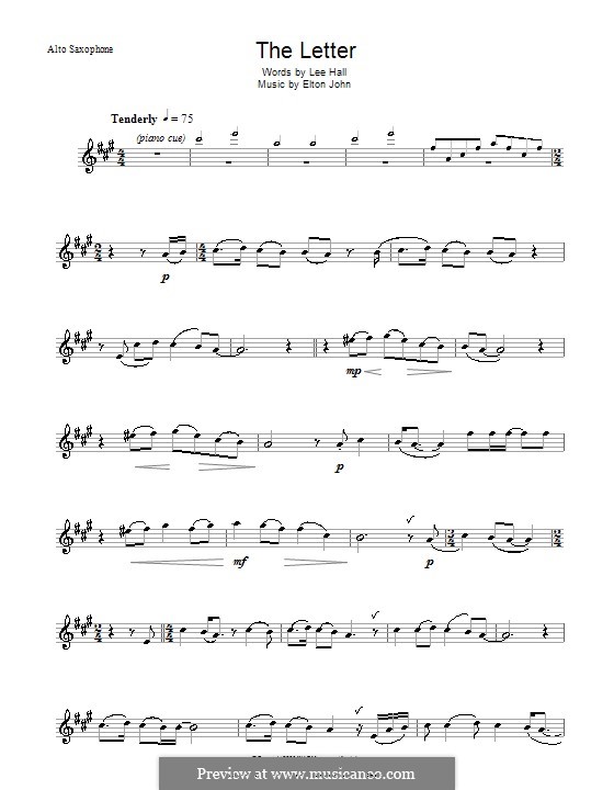 The Letter: Для альтового саксофона by Elton John