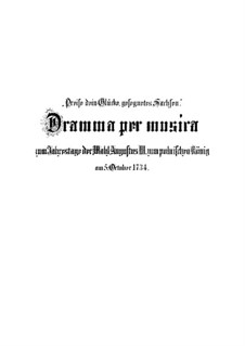Preise dein Glücke, gesegnetes Sachsen, BWV 215: Preise dein Glücke, gesegnetes Sachsen by Иоганн Себастьян Бах