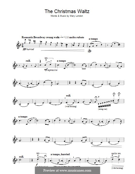 The Christmas Waltz: Для скрипки by Mary London