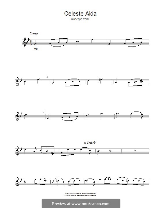Celeste Aida: Для фортепиано by Джузеппе Верди