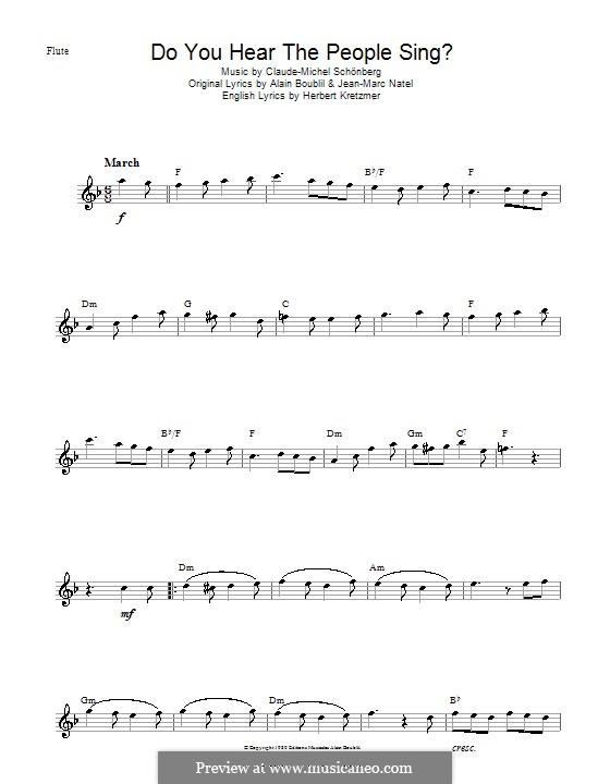Do You Hear the People Sing: Для флейты by Claude-Michel Schönberg