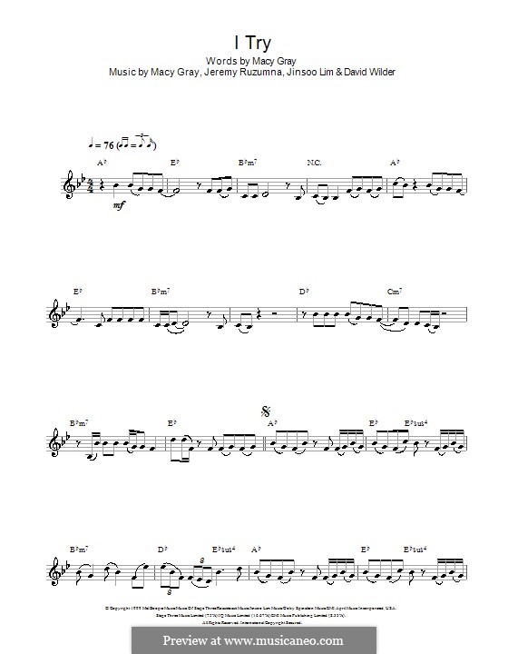 I Try: Для кларнета by David Wilder, Jeremy Ruzumna, Jinsoo Lim, Macy Gray