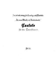 Ich armer Mensch, ich Sündenknecht, BWV 55: Партитура by Иоганн Себастьян Бах