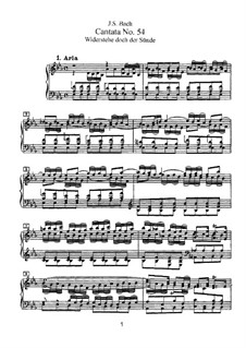 Widerstehe doch der Sünde, BWV 54: Клавир с вокальной партией by Иоганн Себастьян Бах