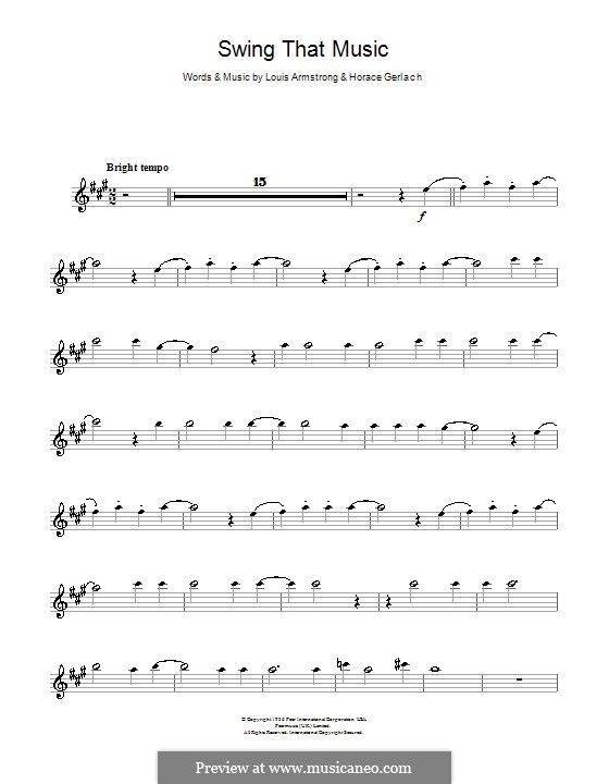 Swing That Music: Для альтового саксофона by Horace Gerlach, Louis Armstrong