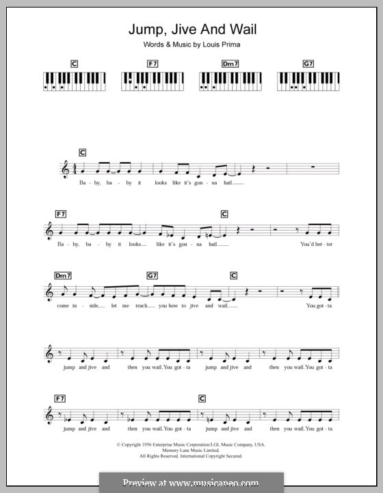 Jump, Jive an' Wail: Для клавишного инструмента by Louis Prima