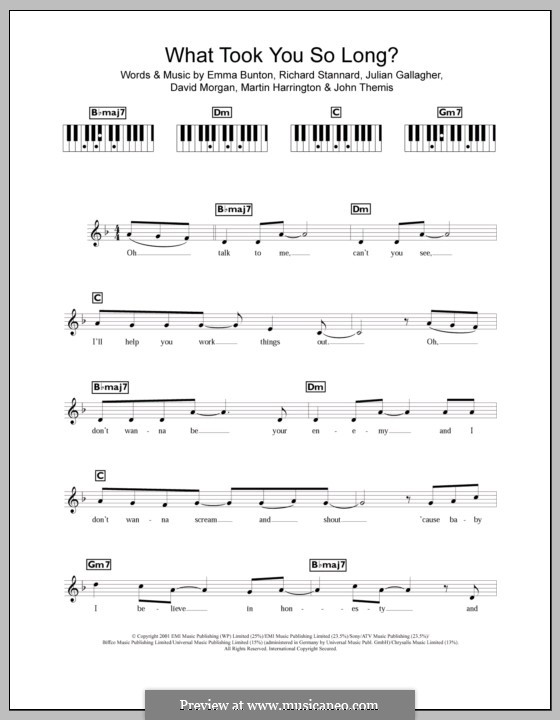 What Took You So Long?: Для клавишного инструмента by Dave Morgan, Emma Bunton, John Themis, Julian Gallagher, Martin Harrington, Richard Stannard