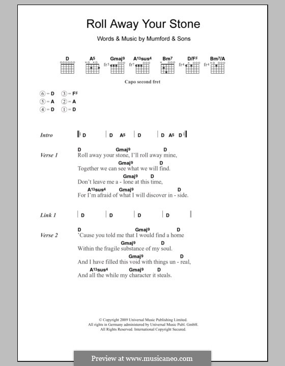Roll Away Your Stone (Mumford & Sons): Текст и аккорды by Marcus Mumford