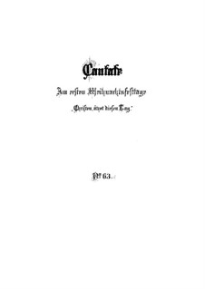 Christen, ätzet diesen Tag, BWV 63: Партитура by Иоганн Себастьян Бах