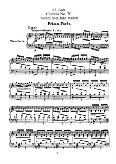 Wachet! betet! betet! wachet!, BWV 70: Клавир с вокальной партией by Иоганн Себастьян Бах