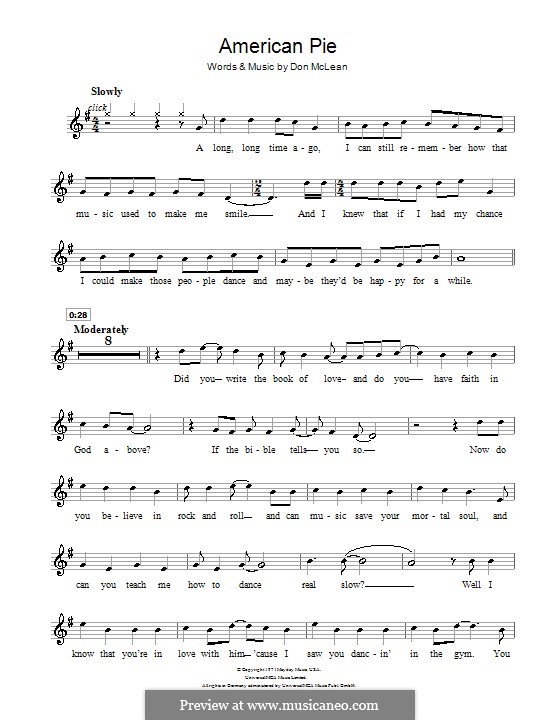 American Pie (Madonna): Для флейты by Don McLean