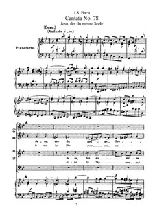 Jesu, der du meine Seele, BWV 78: Клавир с вокальной партией by Иоганн Себастьян Бах
