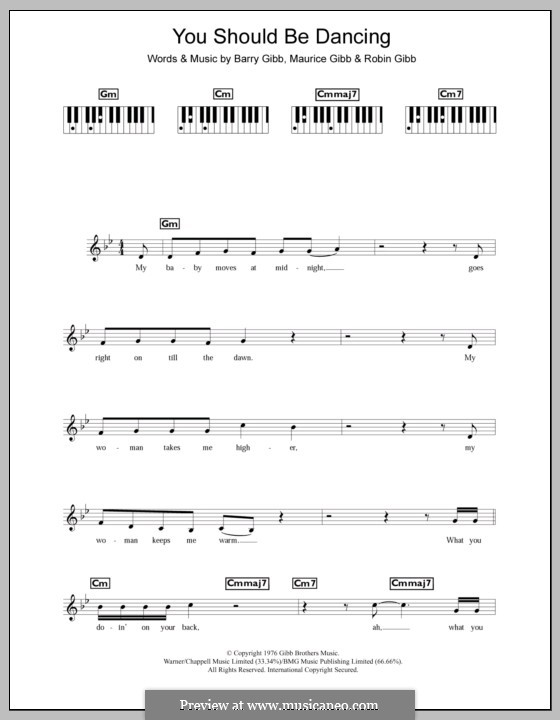 You Should Be Dancing (The Bee Gees): Для клавишного инструмента by Barry Gibb, Maurice Gibb, Robin Gibb