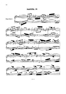 Партита для клавира No.4 ре мажор, BWV 828: Для одного исполнителя by Иоганн Себастьян Бах