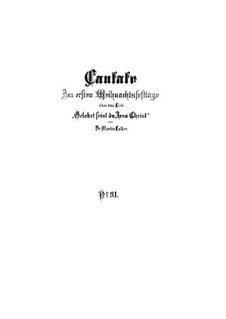 Слава Тебе, Иисусе Христе, BWV 91: Партитура by Иоганн Себастьян Бах