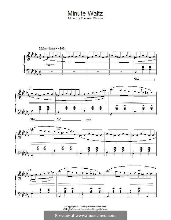 No.1 ре-бемоль мажор: Для фортепиано by Фредерик Шопен