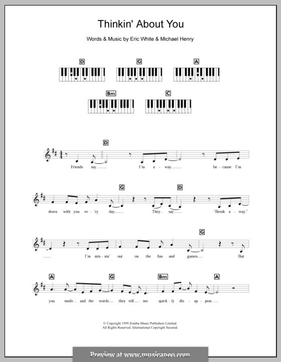 Thinkin' About You (Britney Spears): Для клавишного инструмента by Erich Meder, Michael Henry