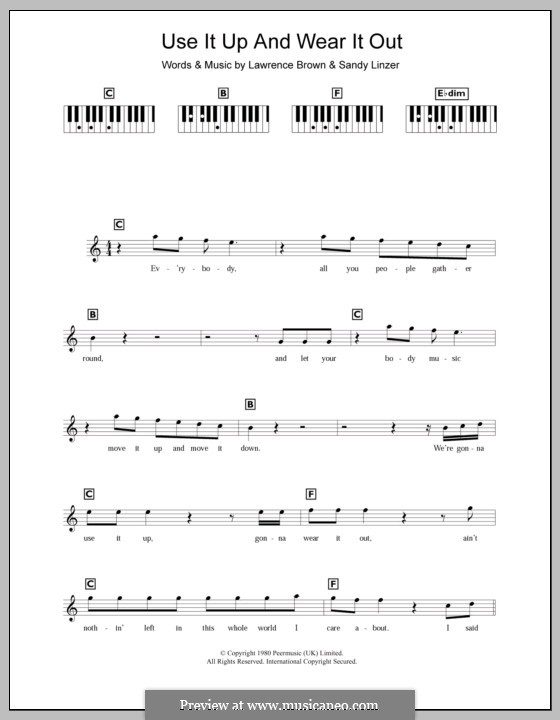 Use It Up and Wear It Out (Odyssey): Для клавишного инструмента by Lawrence Brown, Sandy Linzer