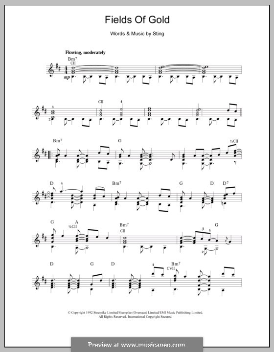 Fields of Gold: Для гитары by Sting