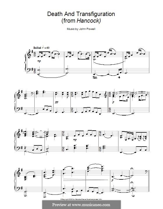 Death and Transfiguration (from Hancock): Для фортепиано by John Powell