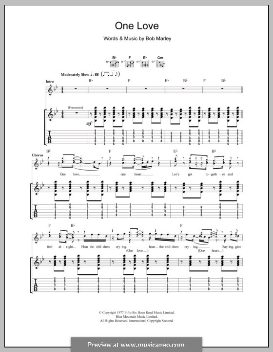 One Love: Для гитары by Bob Marley