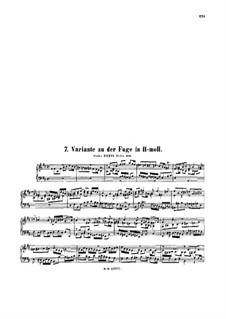 Фуга си минор, BWV 951a: Фуга си минор by Иоганн Себастьян Бах