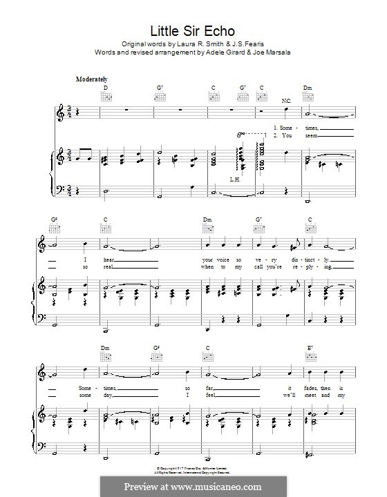 Little Sir Echo (Vera Lynn): Для голоса и фортепиано (или гитары) by John Sylvester Fearis, Laura Smith