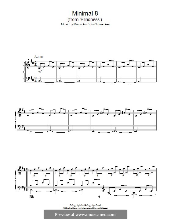 Minimal 8 (from Blindness): Для фортепиано by Marco Antonio Guimaraes