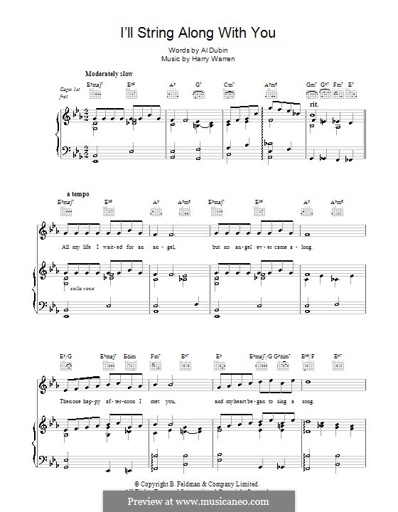 I'll String Along with You: Для голоса и фортепиано (или гитары) by Гарри Уоррен