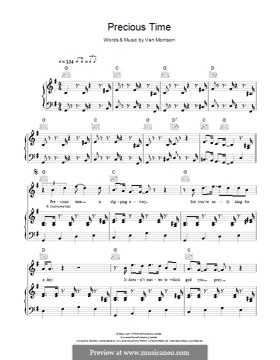 Precious Time: Для голоса и фортепиано (или гитары) by Van Morrison