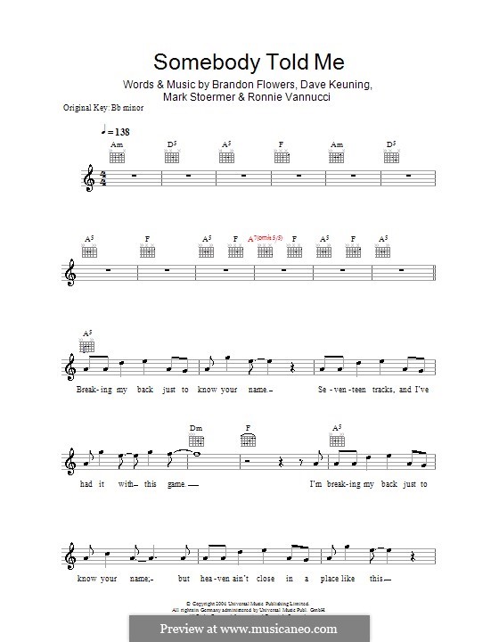 Somebody told me перевод песни