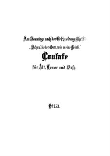 Schau, lieber Gott, wie meine Feind, BWV 153: Партитура by Иоганн Себастьян Бах