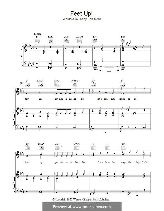 Feet Up: Для голоса и фортепиано (или гитары) by Bob Merrill