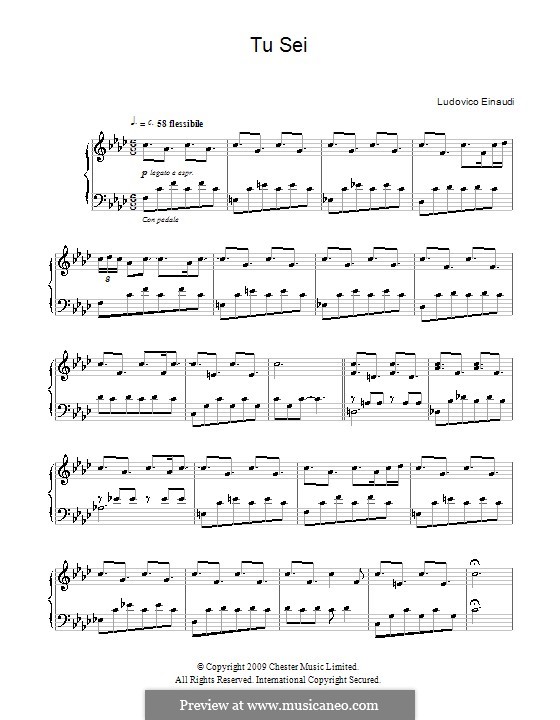 Tu Sei: Для фортепиано by Ludovico Einaudi
