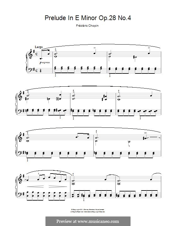 No.4 ми минор: Для фортепиано (легкий уровень, с аппликатурой) by Фредерик Шопен