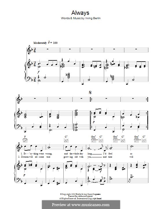 Always: Для голоса и фортепиано (или гитары) by Ирвинг Берлин
