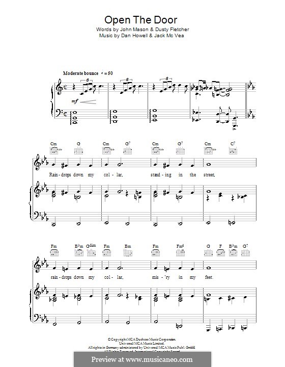 Open the Door, Richard! (Louis Jordan): Для голоса и фортепиано (или гитары) by Dan Howell, Jack McVea