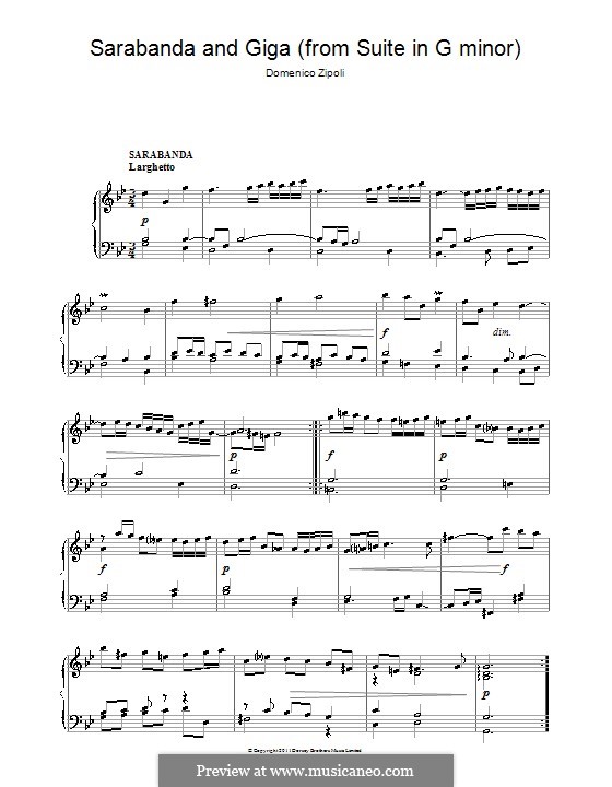 Sarabanda and Giga in G Minor: Sarabanda and Giga in G Minor by Доменико Циполи