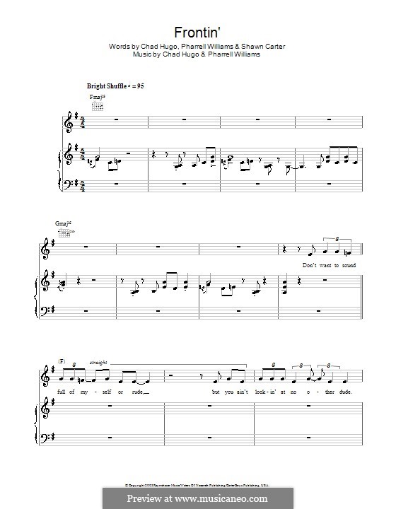 Frontin' (Jamie Cullum): Для голоса и фортепиано (или гитары) by Charles Edward Hugo, Pharrell Williams